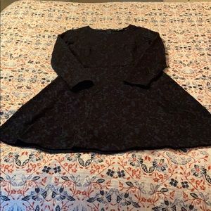 LOFT Green/Black Jacquard dress